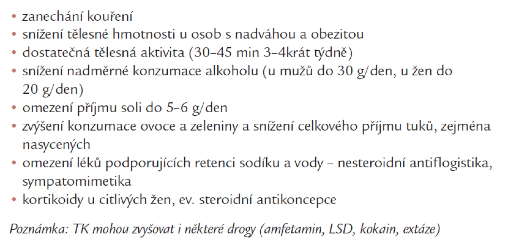 Nefarmakologická léčba hypertenze.