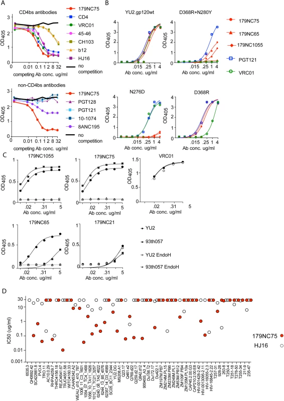 Epitope mapping of 179NC75 variants by ELISA.