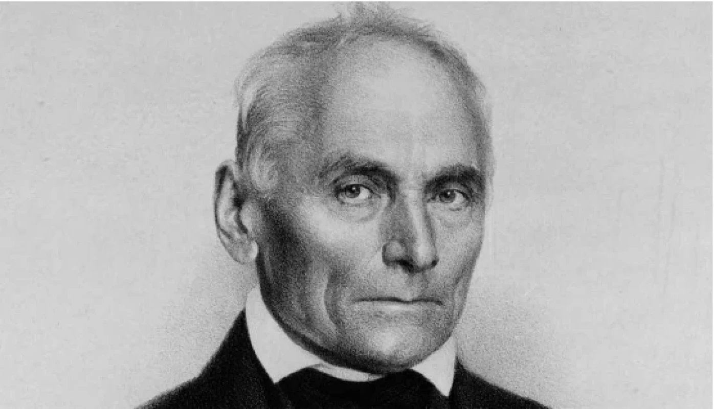 J. E. Purkyně, v roce 1853 zvolený za předsedu Akademického čtenářského spolku