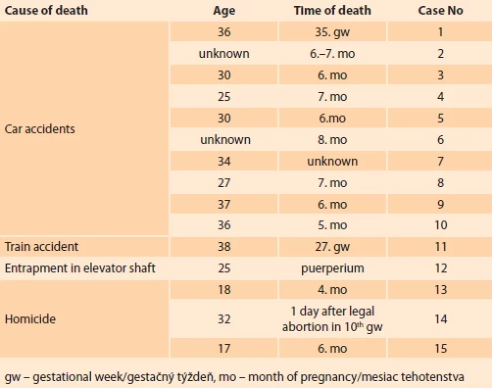 Cases of coincidental deaths in Slovakia (2007–2024).