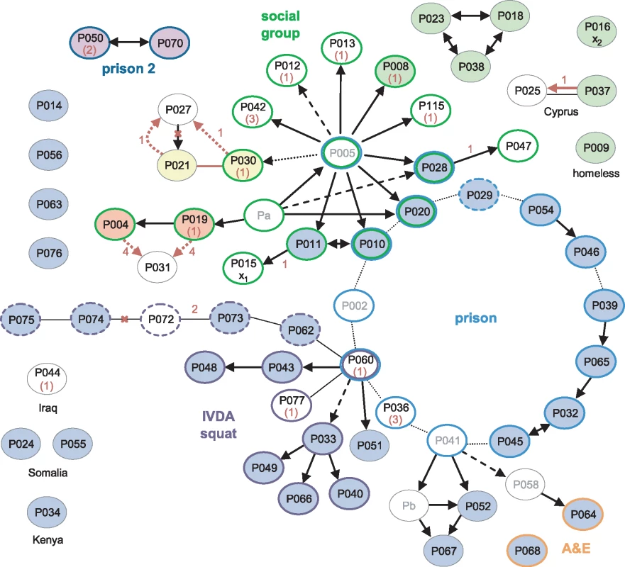 Correlation of epidemiological data with WGS.
