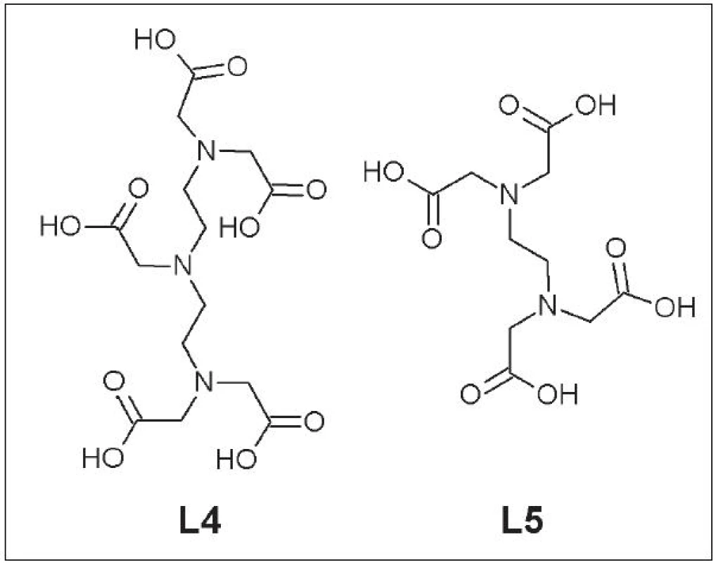 DTPA (L4) a EDTA (L5).