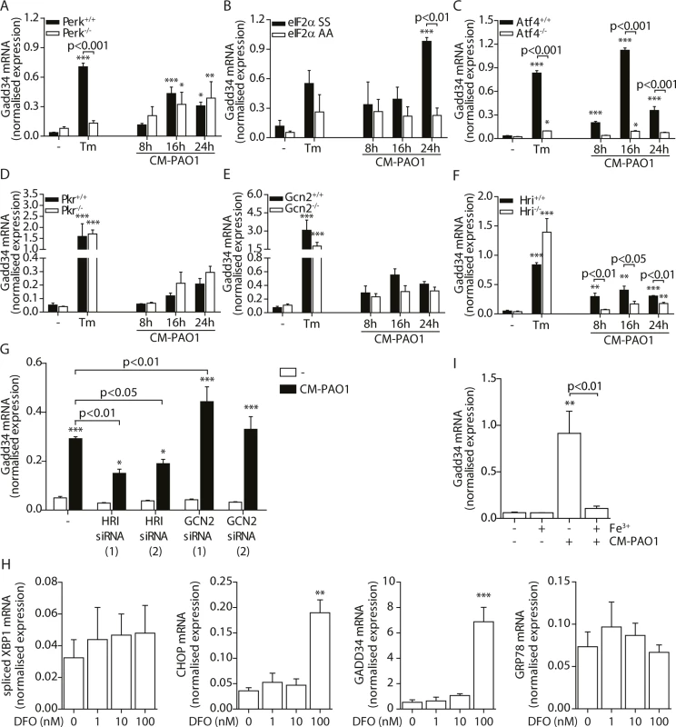 <i>GADD34</i> mRNA is regulated via the activation of the integrated stress response by <i>P</i>. <i>aeruginosa</i>.