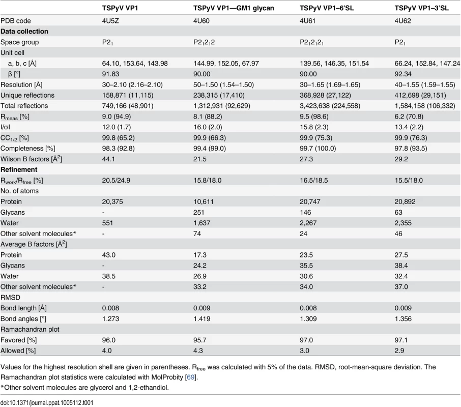 Crystallographic data collection and structure refinement statistics.