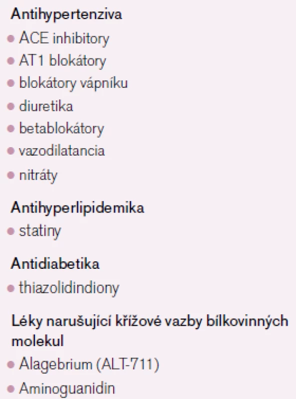 Farmakologická léčba, při níž dochází ke snížení tepenné tuhosti a/nebo snížení centrálního krevního tlaku.
