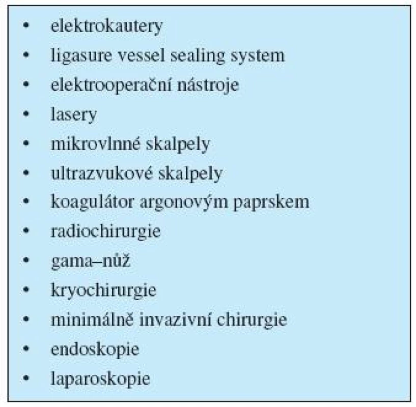 Hemostatické nástroje a zařízení
