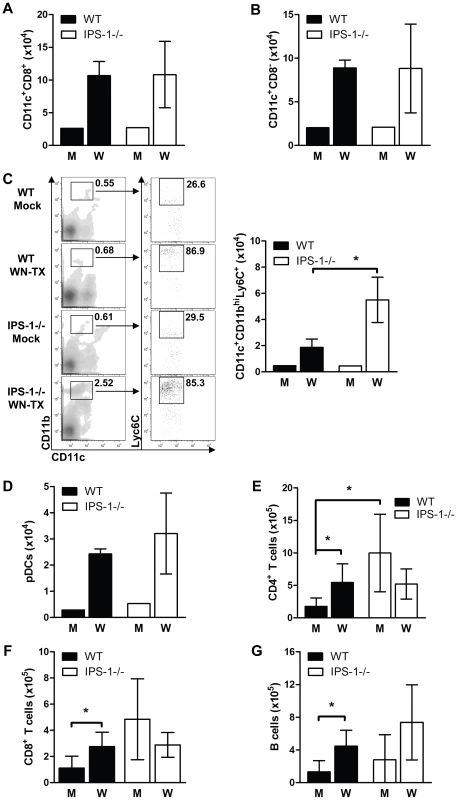 Immune cell subsets within the popliteal draining lymph node during acute WNV infection.