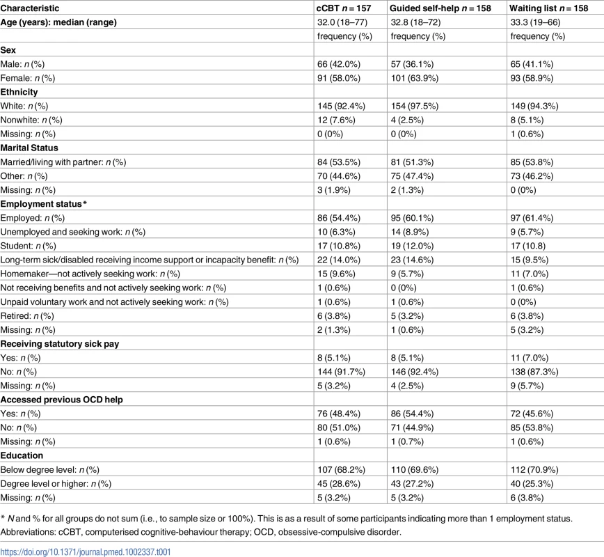 Baseline sociodemographic variables.