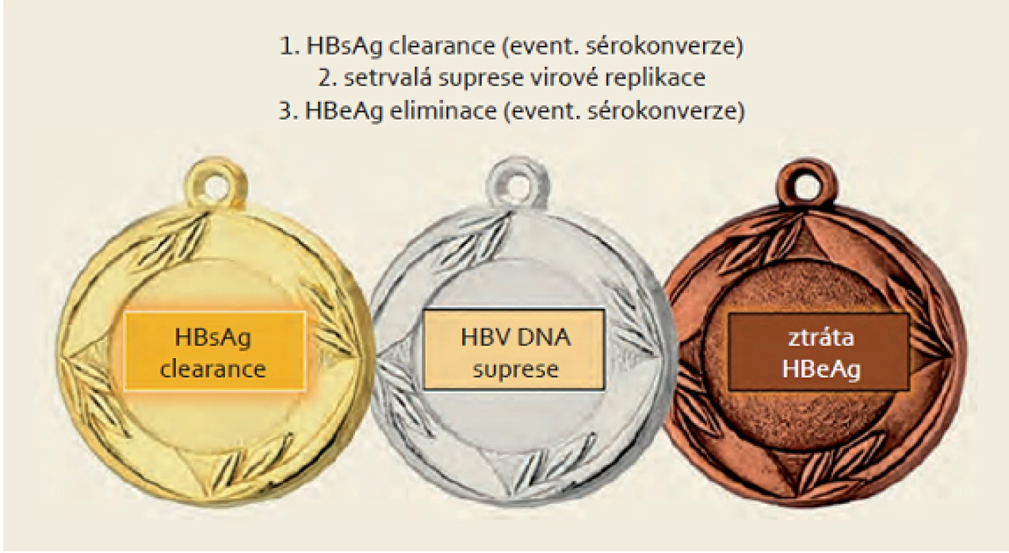 Cíle léčby HBV.
Fig. 1. Goals of HBV treatment.