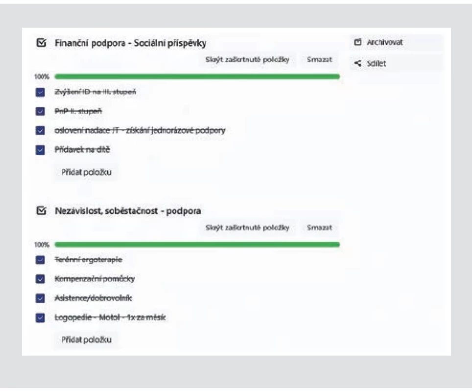 Individuálně nastavené
rehabilitační cíle
a sledování jejich plnění
jsou základem efektivní
komplexní rehabilitace.