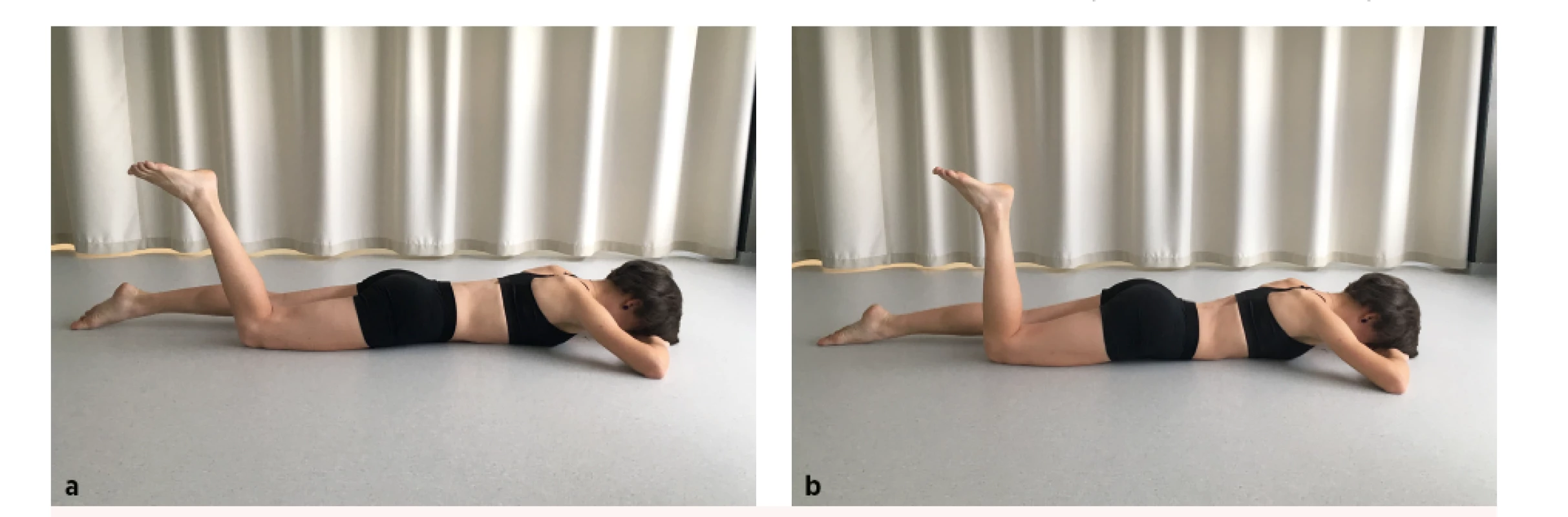 Prone knee bend test