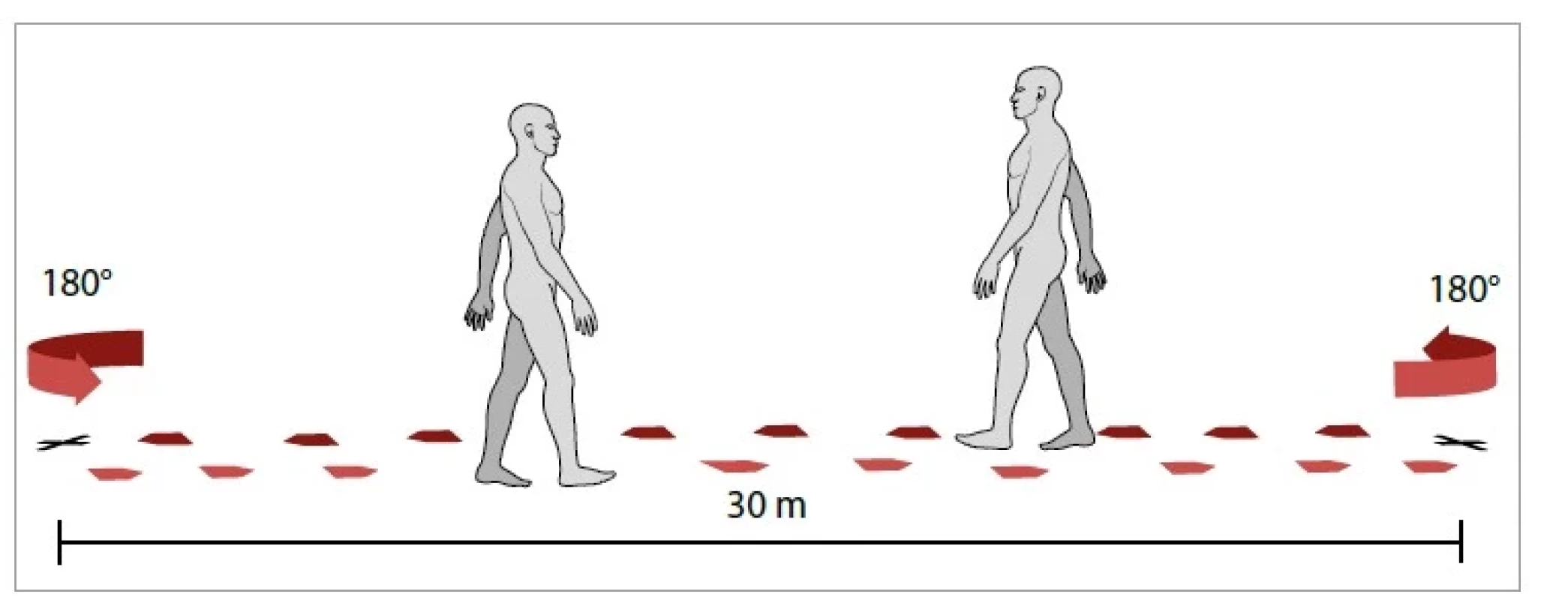 6MWT: hodnocení fyzické zdatnosti nemocných.<br>
Fig. 6. Six-Minute Walk Test: assessment of physical fitness of patients.