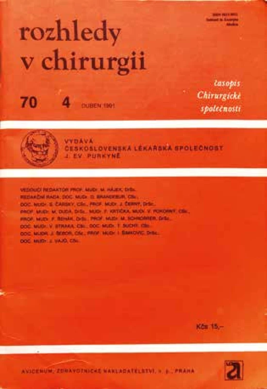 Vedoucím redaktorem se stal po úmrtí prof.
B. Špačka v roce 1986 prof. M. Hájek na 30 let