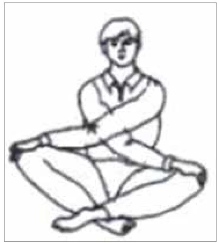 Cvik pre meridián perikardu<br>
Fig. 18. Exercise for the pericardial
meridian