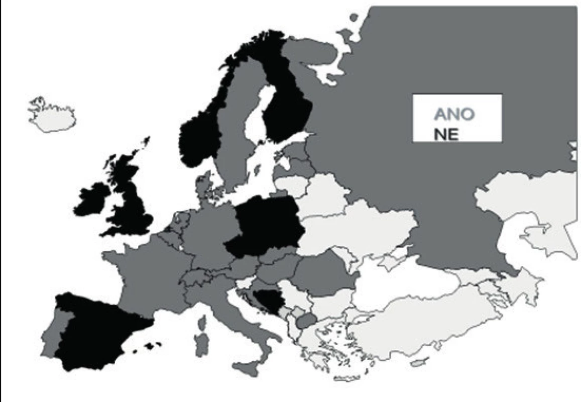 Poškození bederní páteře jako nemoc z povolání
v zemích Evropské unie a některých dalších zemích
Evropy