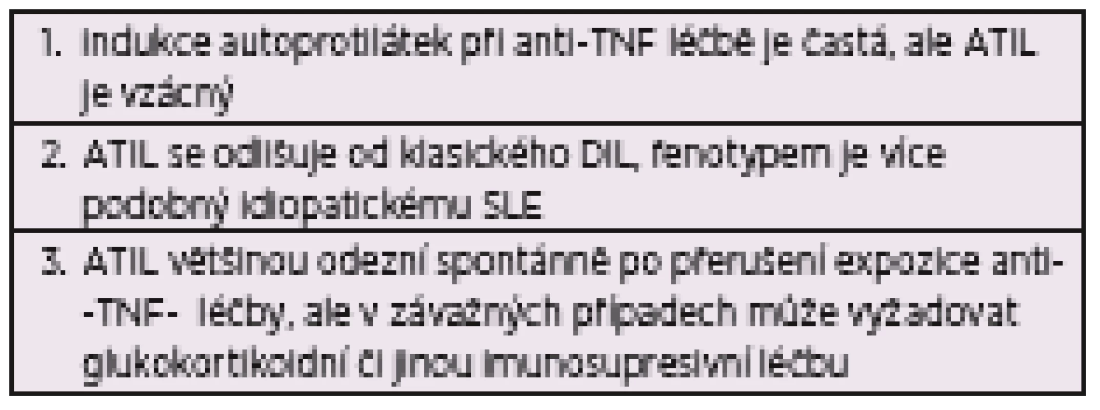 Charakteristika anti-TNF lupusu (ATIL)