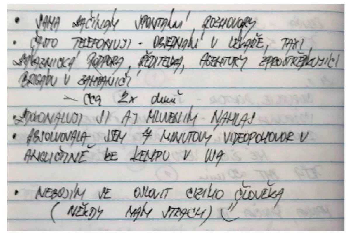 Deník Vendy, zápis z 3. 2. 2020