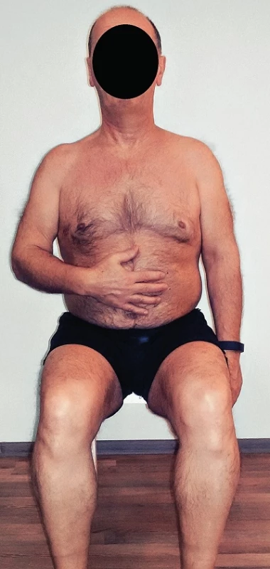 Klidové (kontrolované dýchání) vsedě