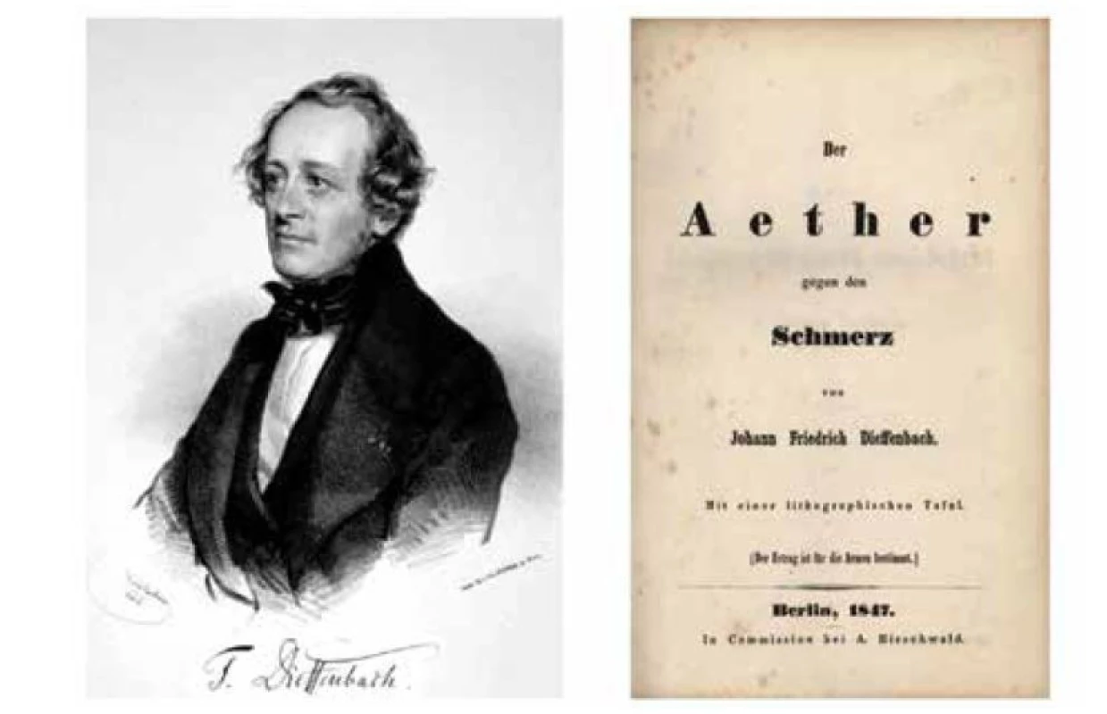 Johan Friedrich Dieffenbach (1792–1847) sa okrem prvej katetrizácie srdca človeka, čomu
nekládol veľký význam, preslávil plastickou a rekonštrukčnou chirurgiou, použitím éteru a pokusmi
s transfúziou krvi.
