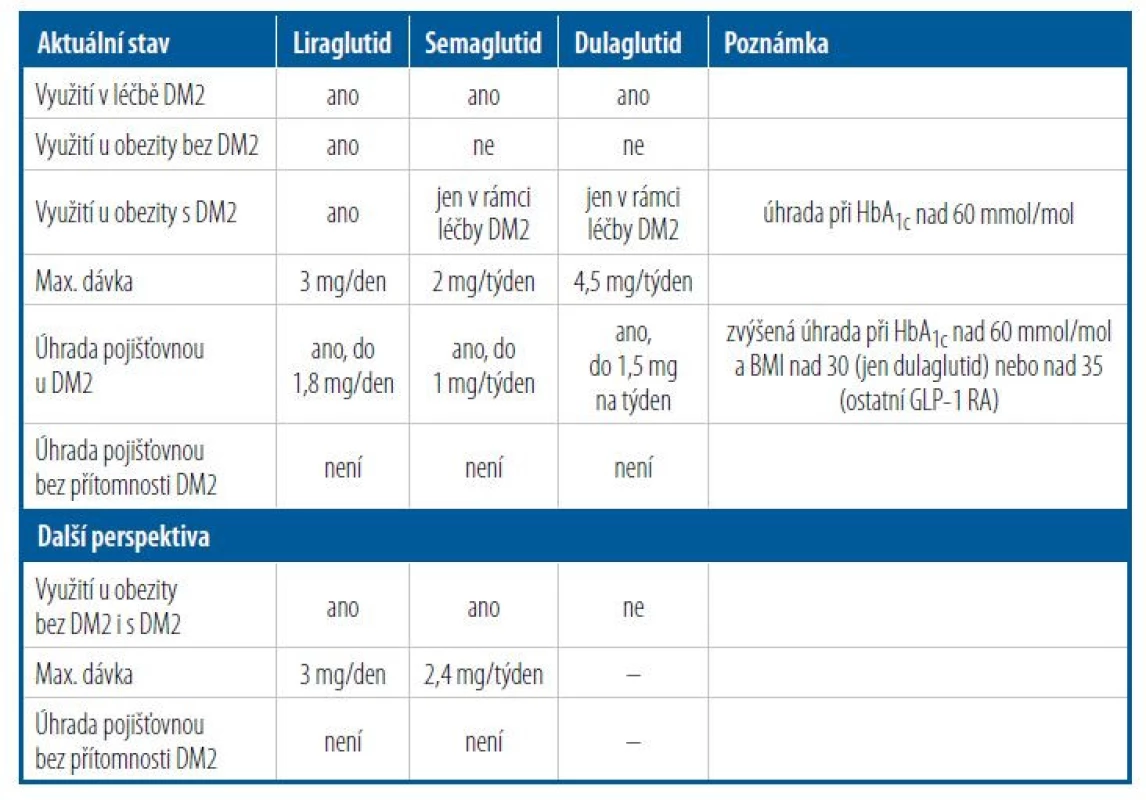 Inkretinová analoga v léčbě obezity v současnosti