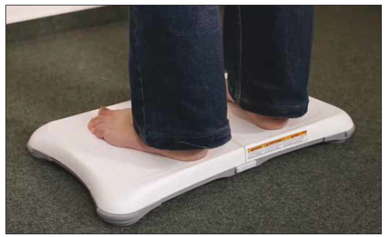 Tenzometrická plošina.<br>
Fig. 2. Force platform.