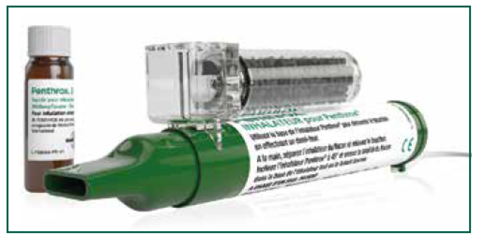 Inhalátor pro samoobslužnou analgezii methoxyfluranem. Zdroj:
Mundipharma, použito se svolením