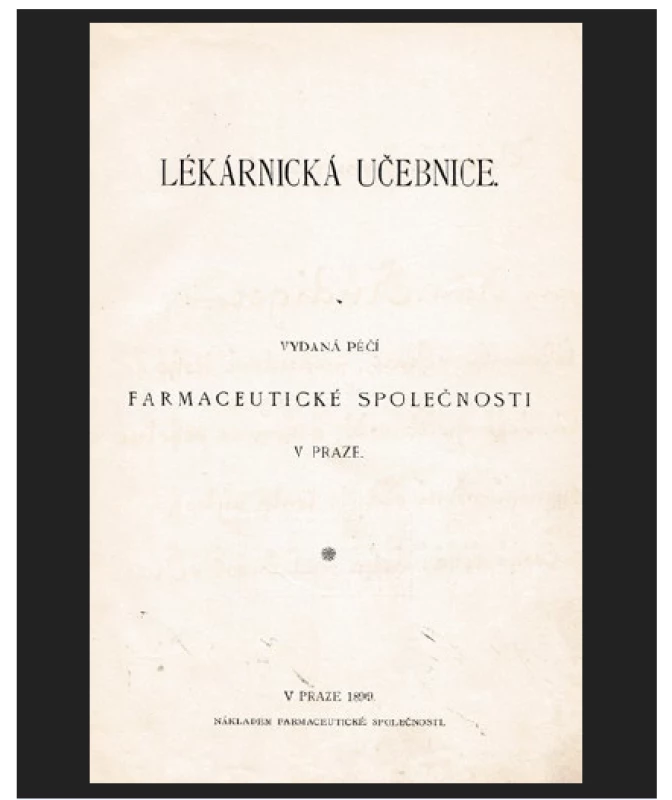 Lékárnická učebnice z roku 1899