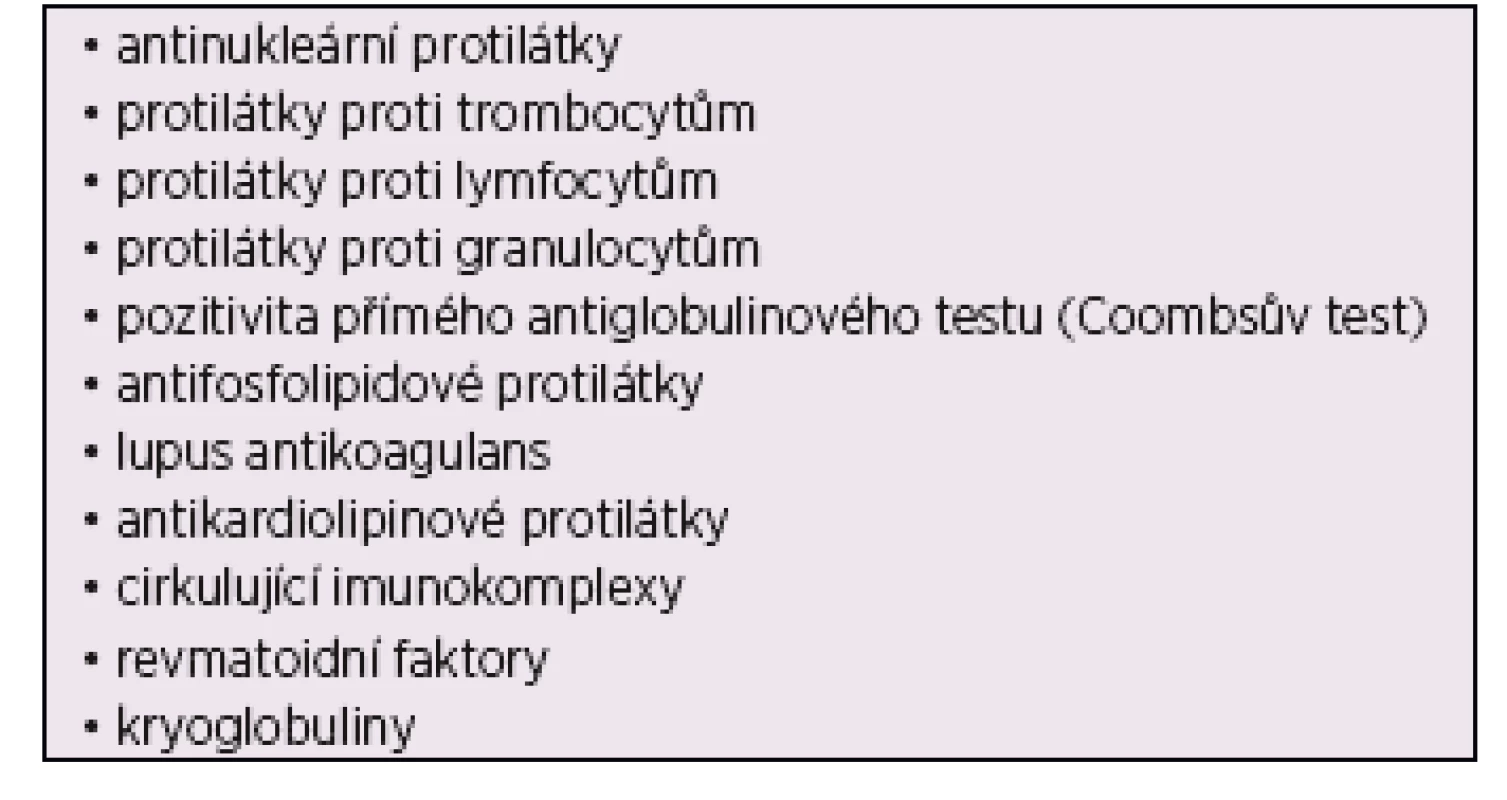 Pozitivita autoprotilátek asociovaná s HIV infekcí