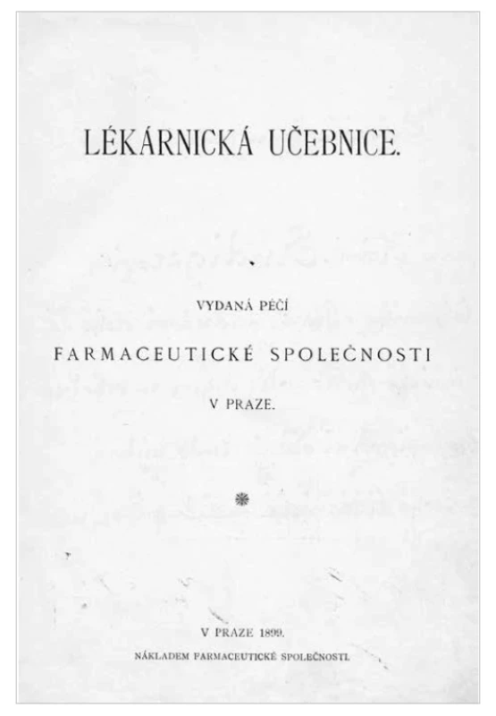 Lékárnická učebnice z roku 1899
