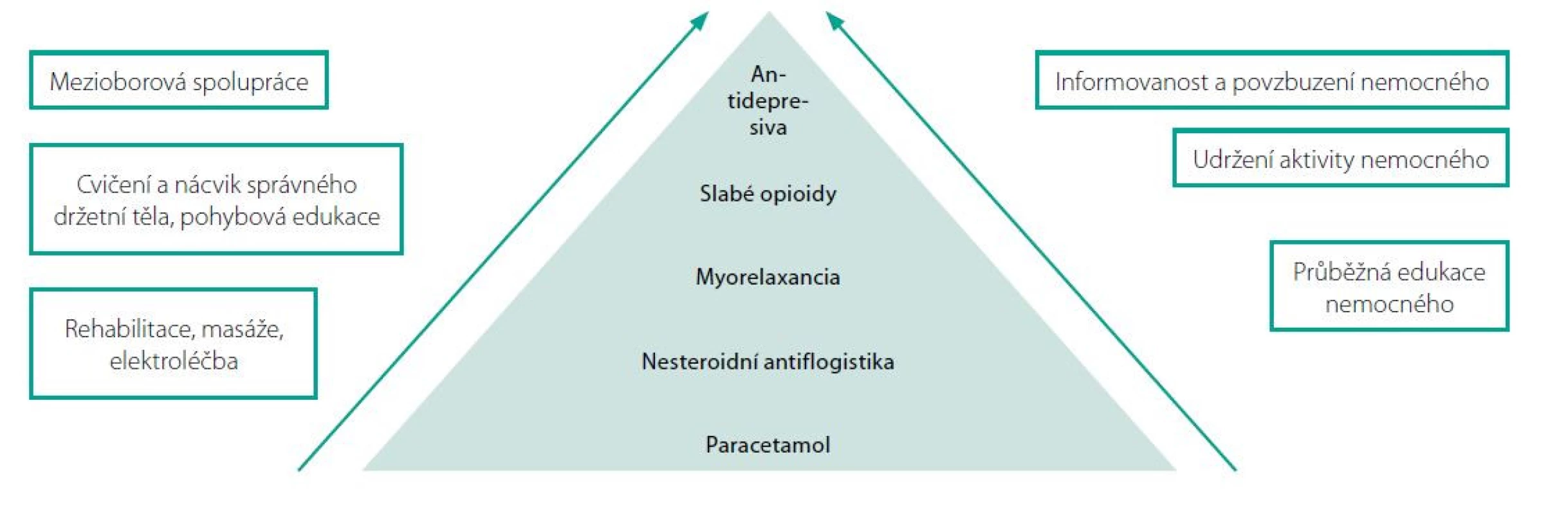 Navrhované léčebné postupy u prostých bolestí zad dle EULAR Compendia (2009)