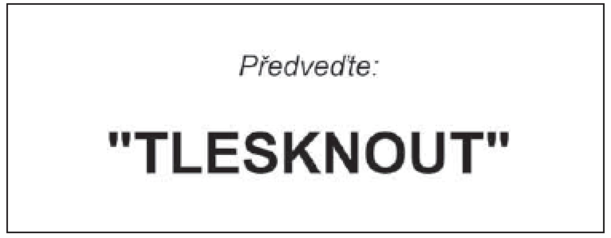 Příklad z úlohy předvádění a vybavení gest. <br> 
Fig. 4 An example from the demonstration task and recall of gestures.