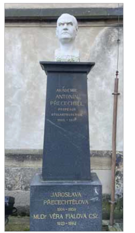Rodinná hrobka Antonína
Přecechtěla na vyšehradském
hřbitově.<br>
Fig. 11. Antonín Přecechtěl’s family
tomb in the Vyšehrad cemetery.