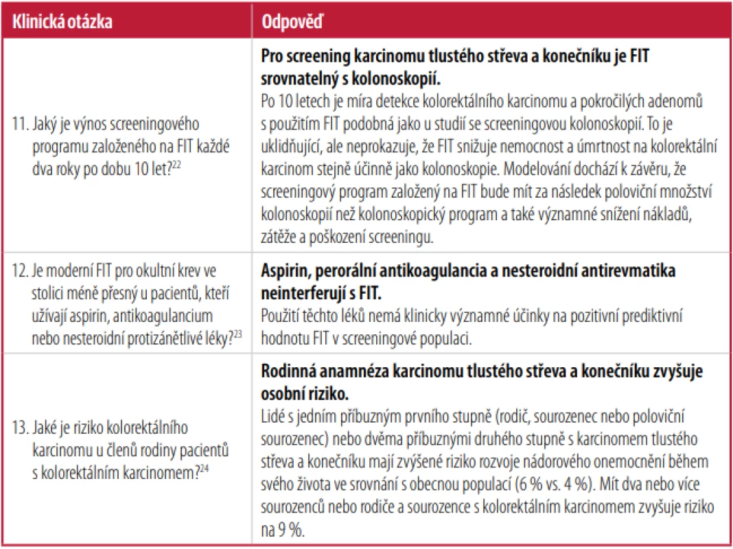  – Screening onkologických onemocnění [Informace z citací 22–24]