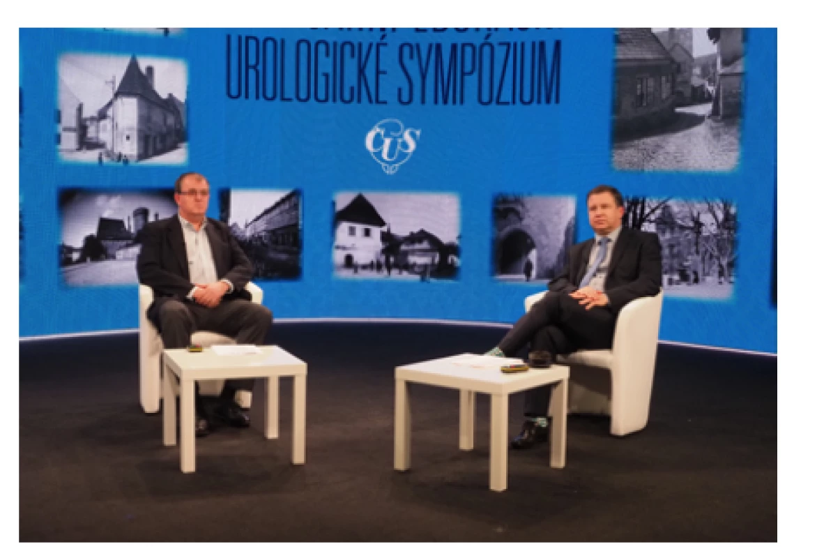 Blok Onkourologie – nové technologie moderovali
prim. P. Klézl a prof. M. Hora<br>
Fig. 4. The Oncological Urology – Novel Technologies
block moderated by head physician P. Klézl and
prof. M. Hora