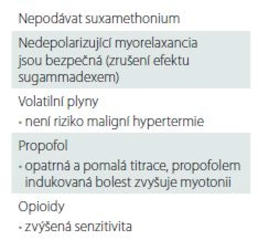 Myotonická dystrofi e – shrnutí.