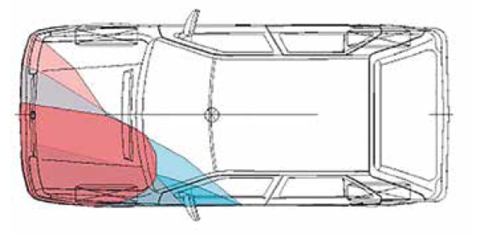 Srovnání hloubky deformací na vozidlech.<br>
Fig. 11. Comparison of vehicles deformation depth.