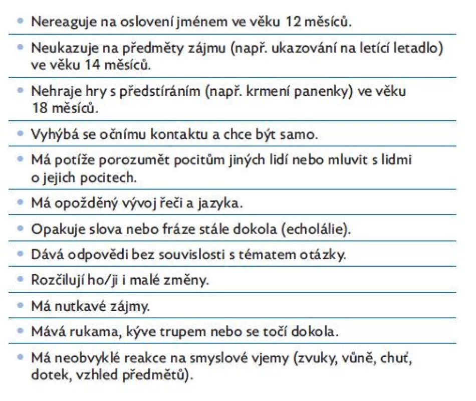 Varovné příznaky autismu u dětí