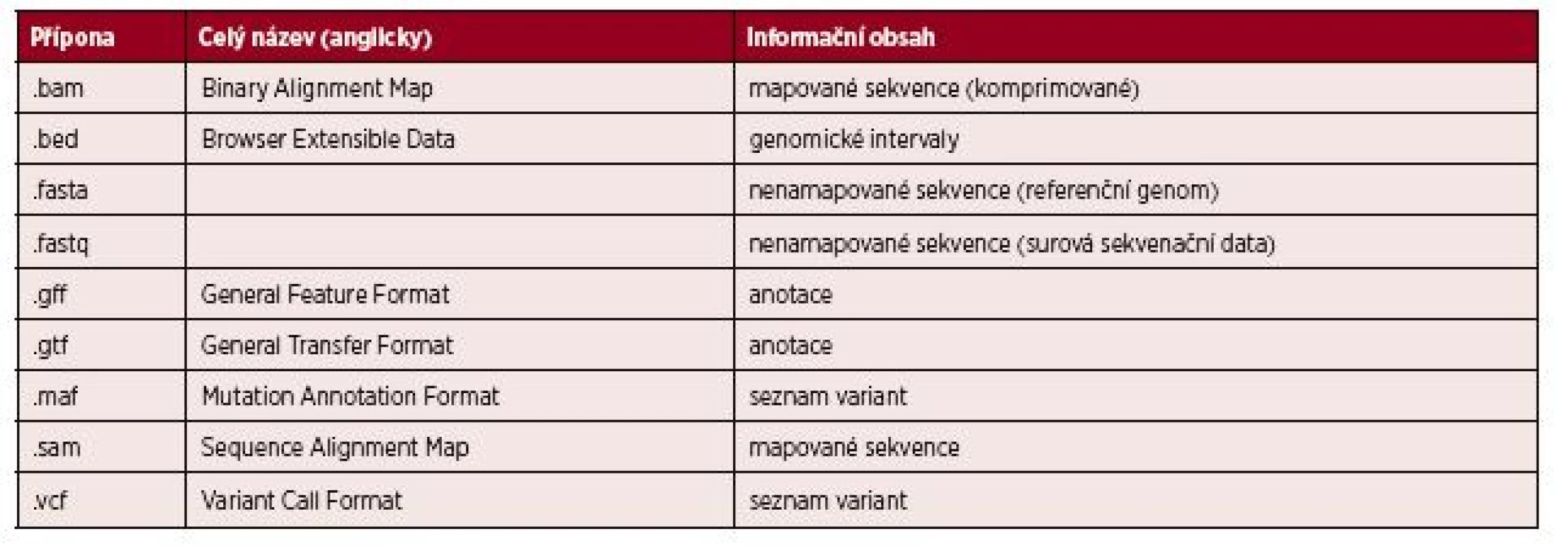 Seznam nejčastěji používaných formátů souborů