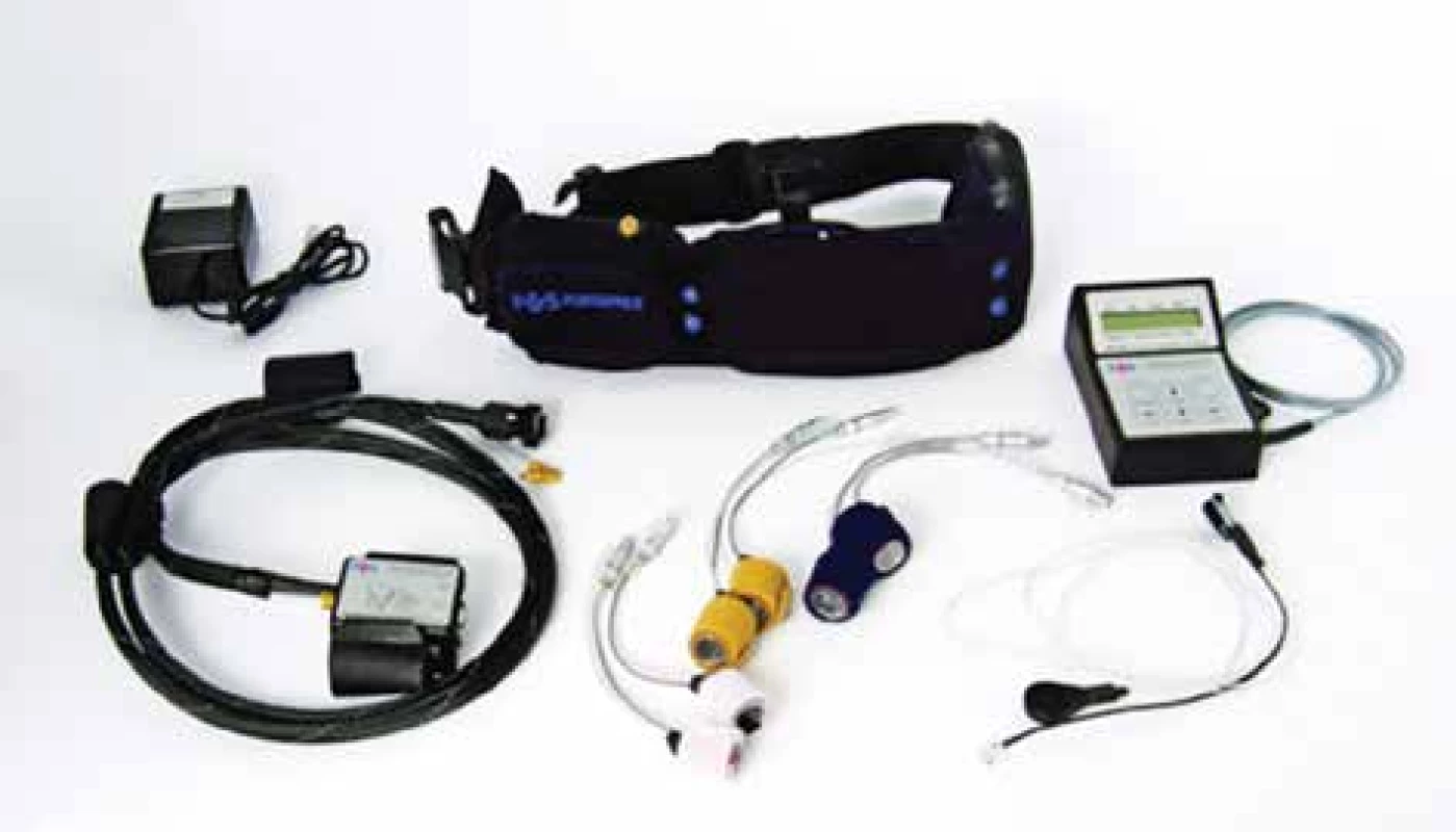 Súčasti Portapresu (FMS).<br>
Fig.1. Components of the Portapres device (FMS).
