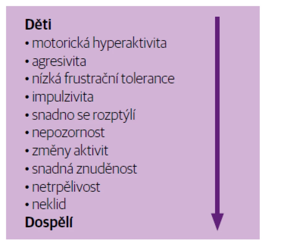 Vývojový trend u ADHD.