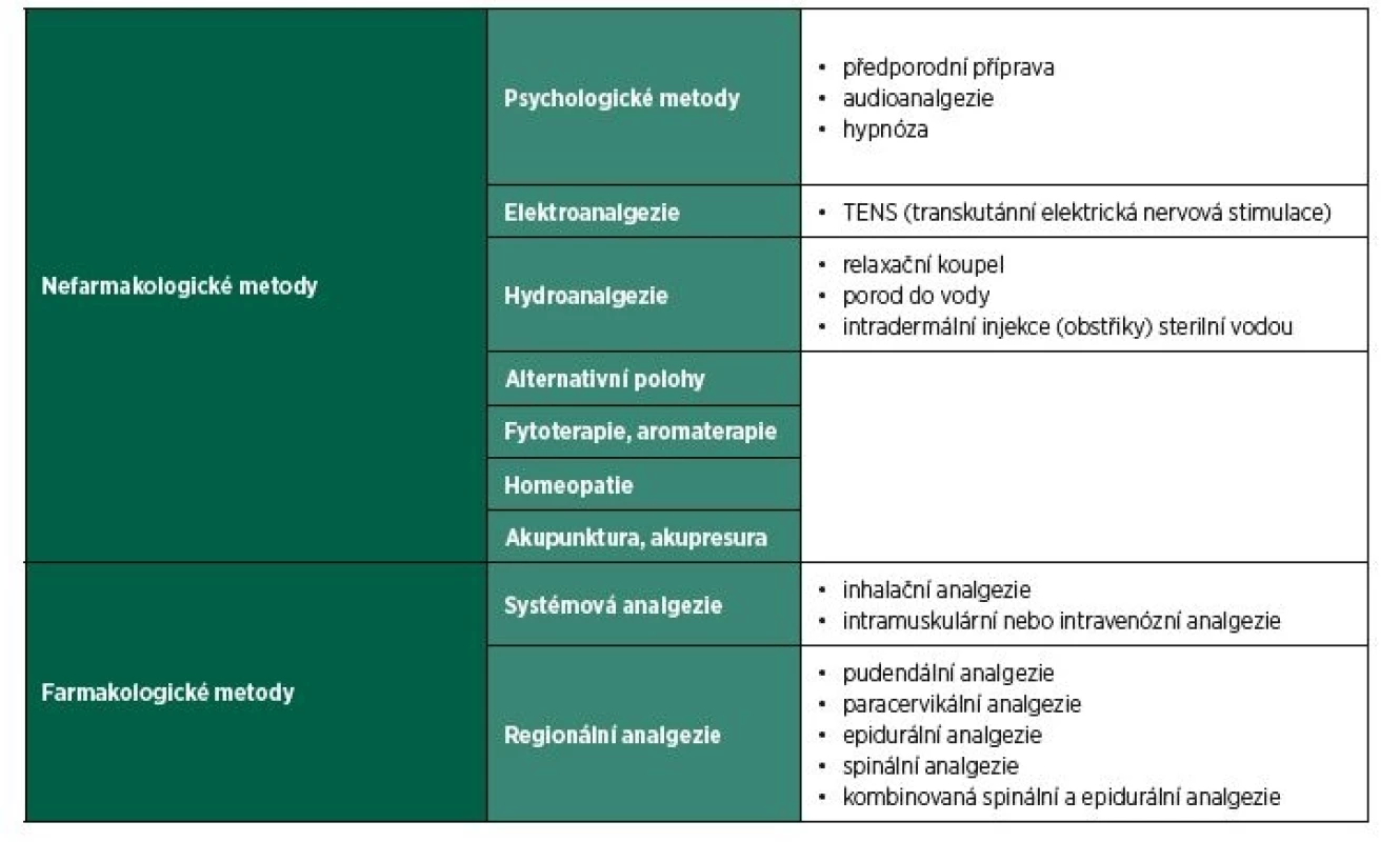 Metody analgezie u porodu