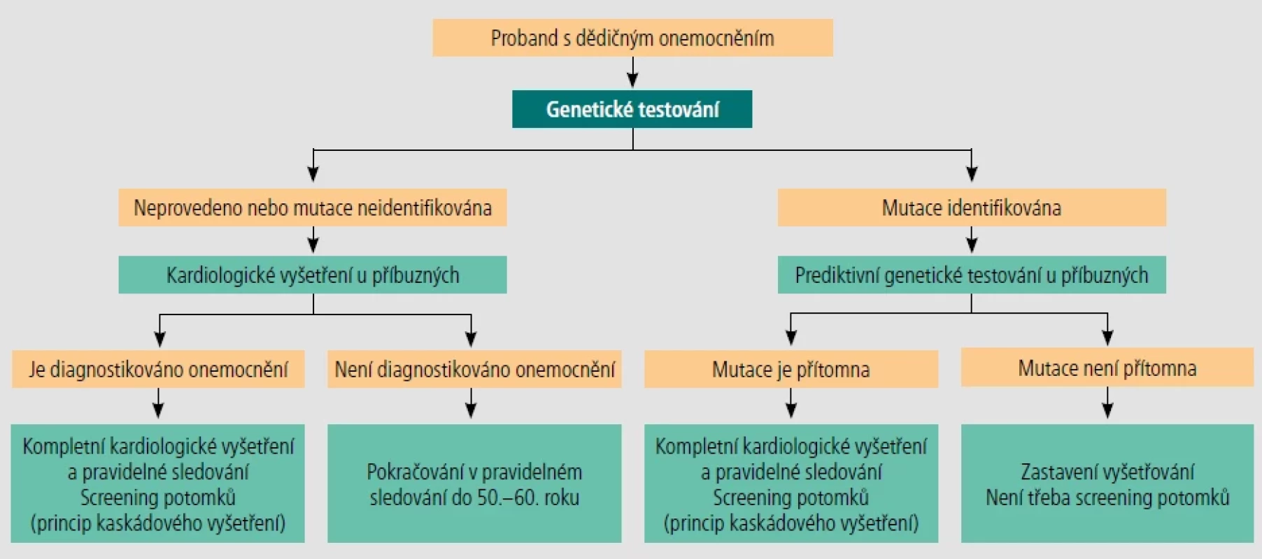 Kaskádové rodinné vyšetření.