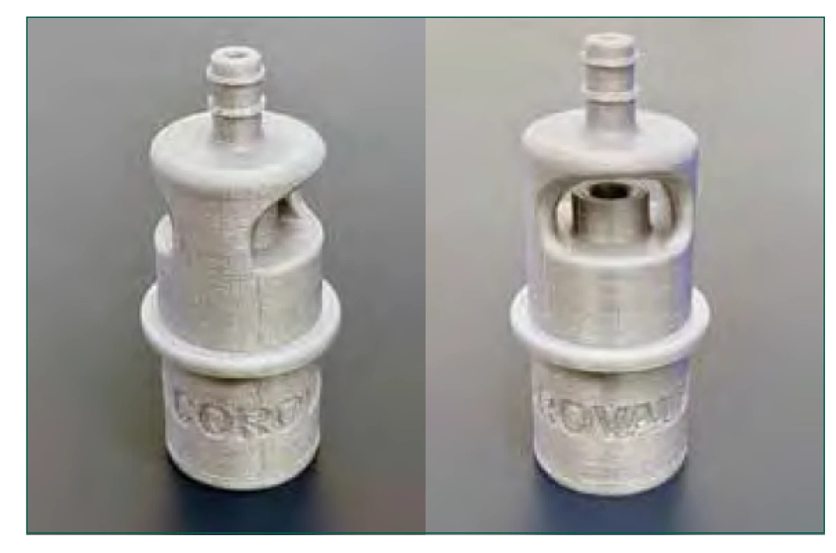 A, B. Corovalve použitá v experimentu