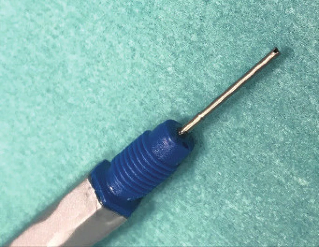 Detail of end of nanosecond laser