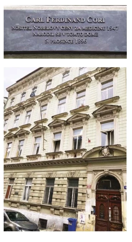 a, b:
Pamětní deska
na rodném domě
Carla Ferdinanda
Coriho
v Salmovské
ulici 6
na pražském
Novém Městě.
Odhalení obou
pamětních desek
se 26. října roku
2000 osobně
zúčastnil jejich
syn Thomas.