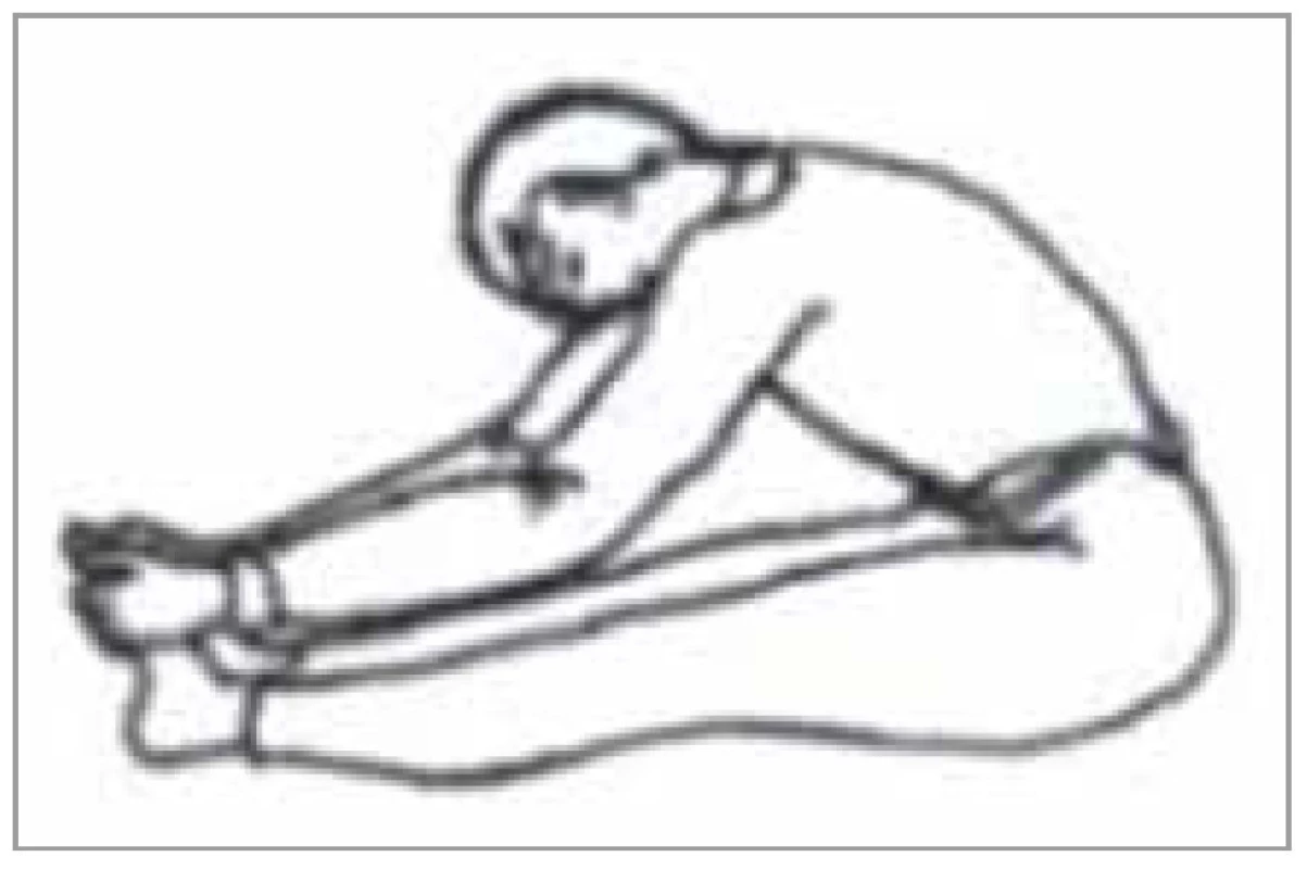 Cvik pre meridián močového
mechúra<br>
Fig. 14. Exercise for the bladder
meridian