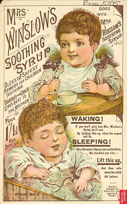 Utišující sirup paní Winslowové. British Library,
otištěno se svolením
