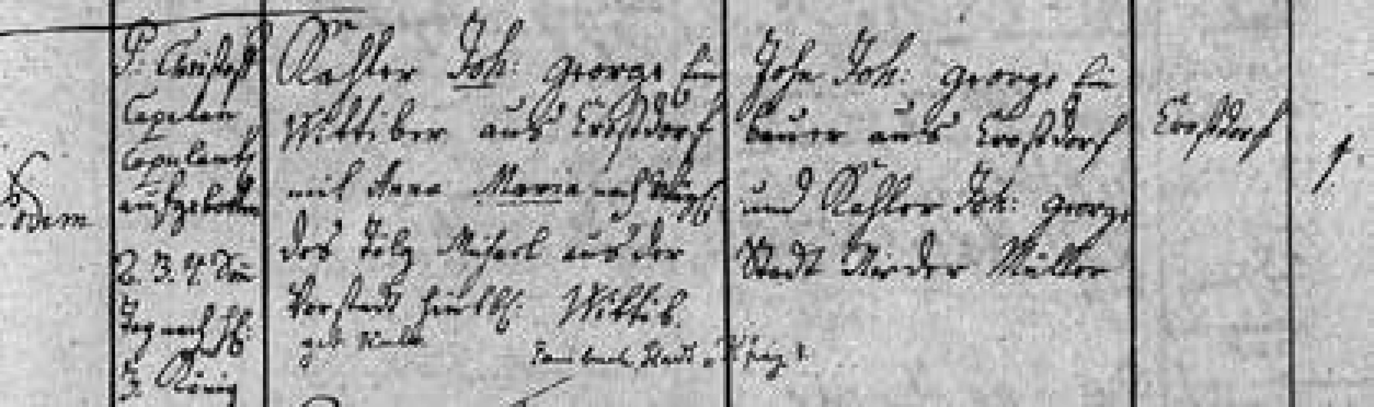 Zápis sňatku Josefových prarodičů
J. G. Ch. Kahlera a A. Tölgové (1781)