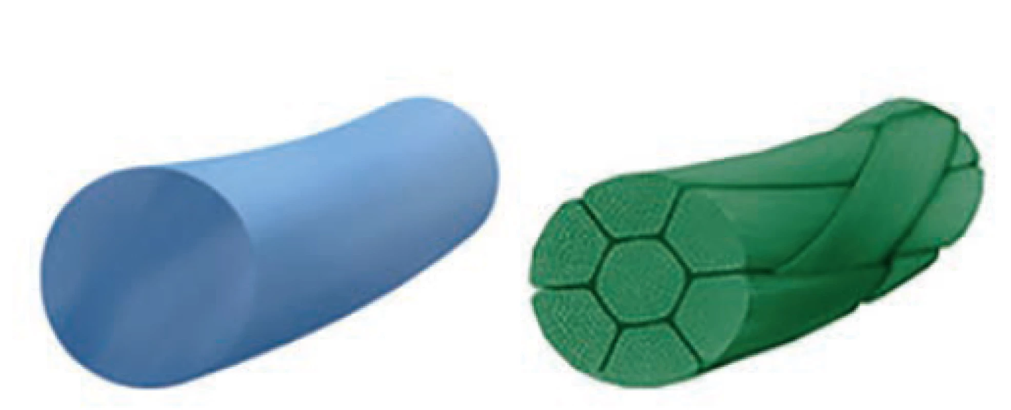 Monofilamentní a multifilamentní vlákno<br>
Fig. 2: Monofilament and multifilament fibre