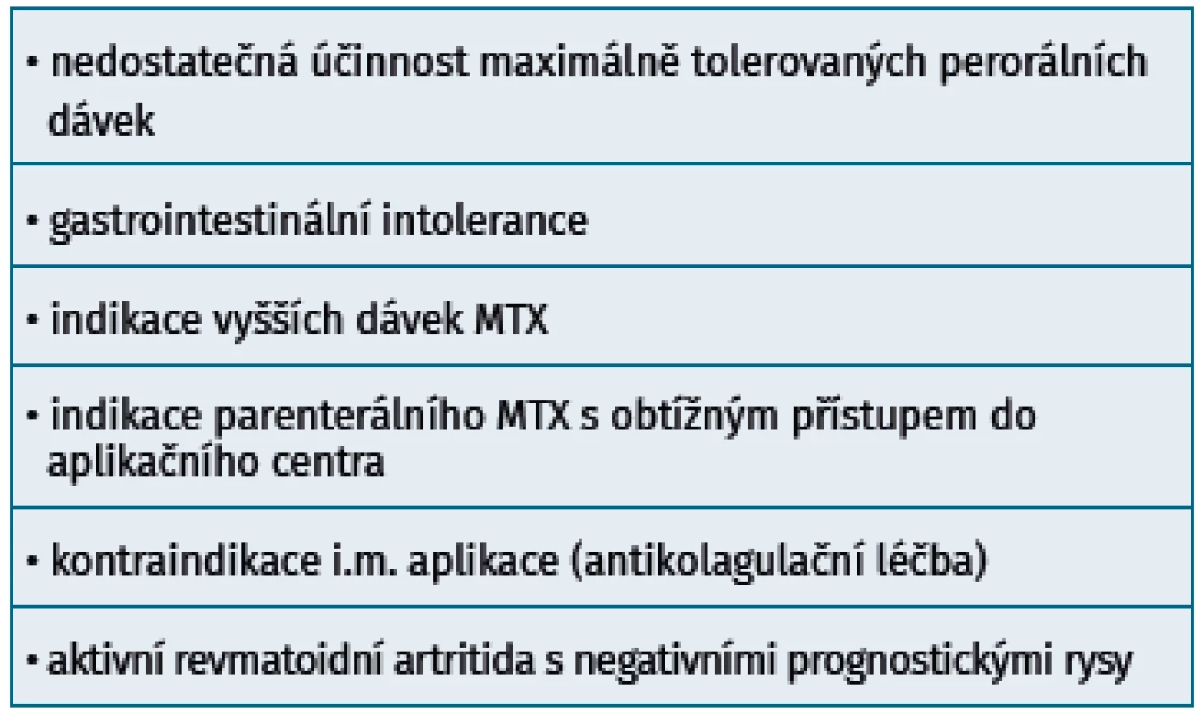 Kdy je indikován subkutánní MTX?